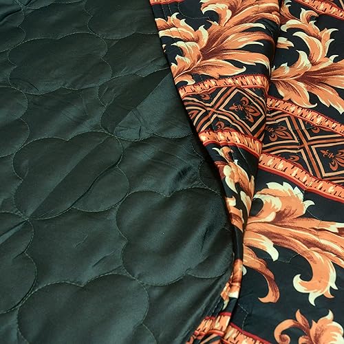 Miniatura 4 de Colcha acolchada diseñada para hotel, hotel, hotel, hotel, hogar, otoño de 21 pulgadas en cada lado, tela 100% poliéster, estampado moderno, verde,