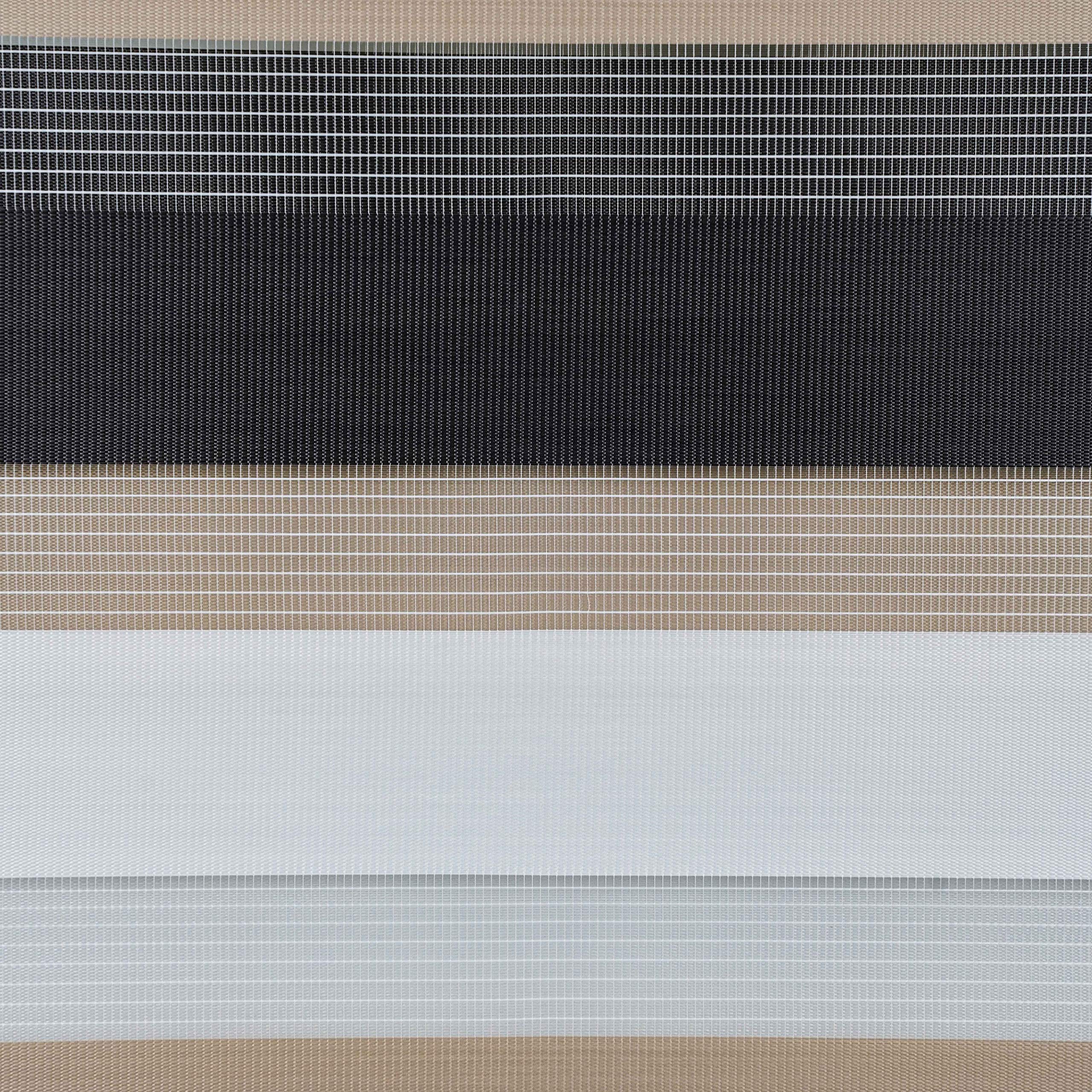 Doppelrollo Klemmfix Duo Rollo für Fenster ohne Bohren, Sonnenschutz Plisseerollo lichtdurchlässig und Blickdicht Cappuccino 80x210 cm