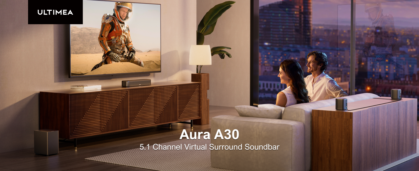 ULTIMEA Aura A30 5.1サラウンドシステム Amazon.com: ULTIMEA 5.1ch Sound Bar with Subwoofer, Home