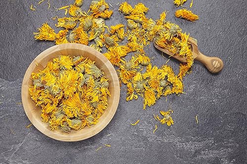 Miniatura 8 de Té de caléndula 1 libra 16 onzas 100 certificado orgánico de flores enteras de caléndula caléndula Officinalis sin cafeína en 1 libra Bolsas de