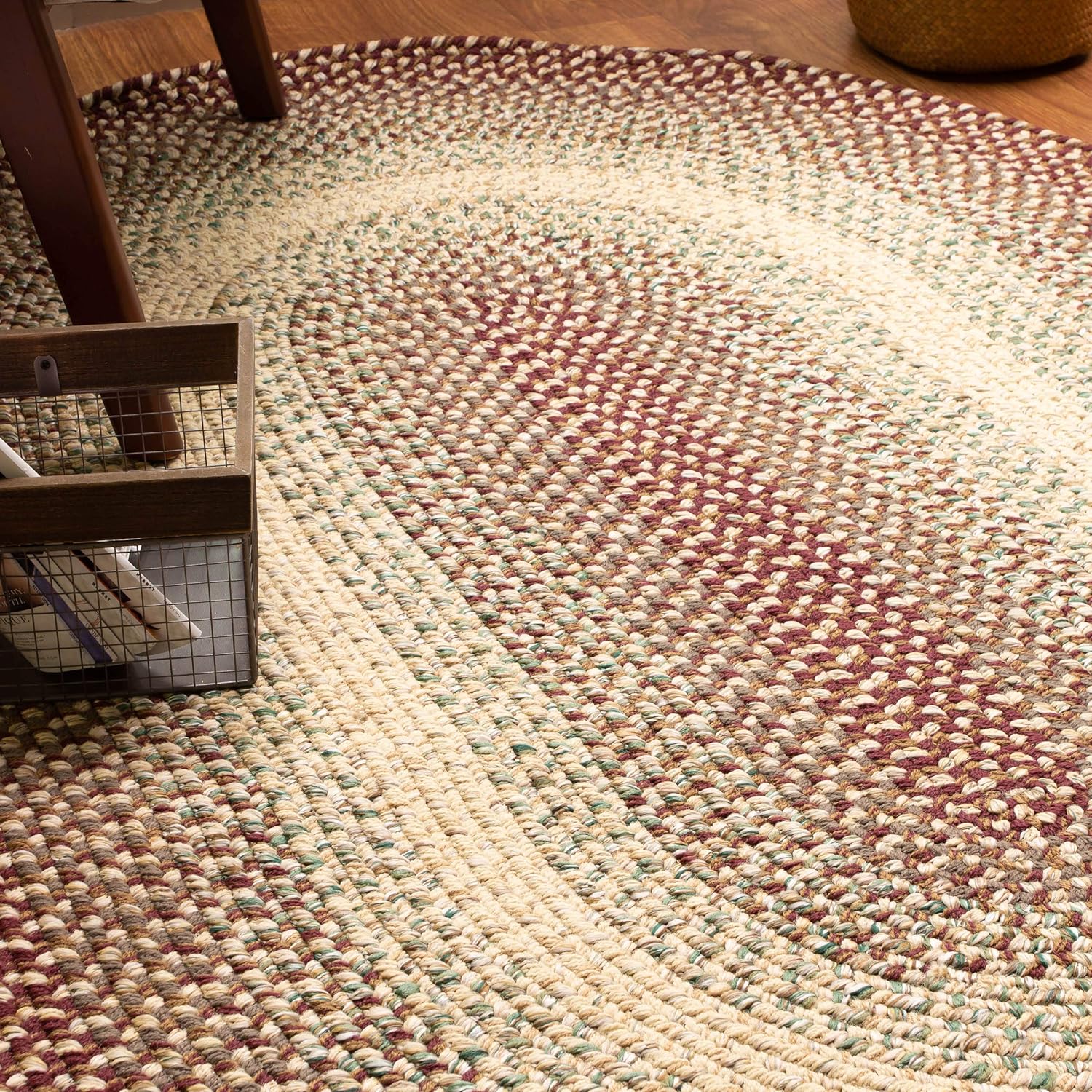 Super Area Rugs Ridgewood Farmhouse Braided Rug for Indoor
