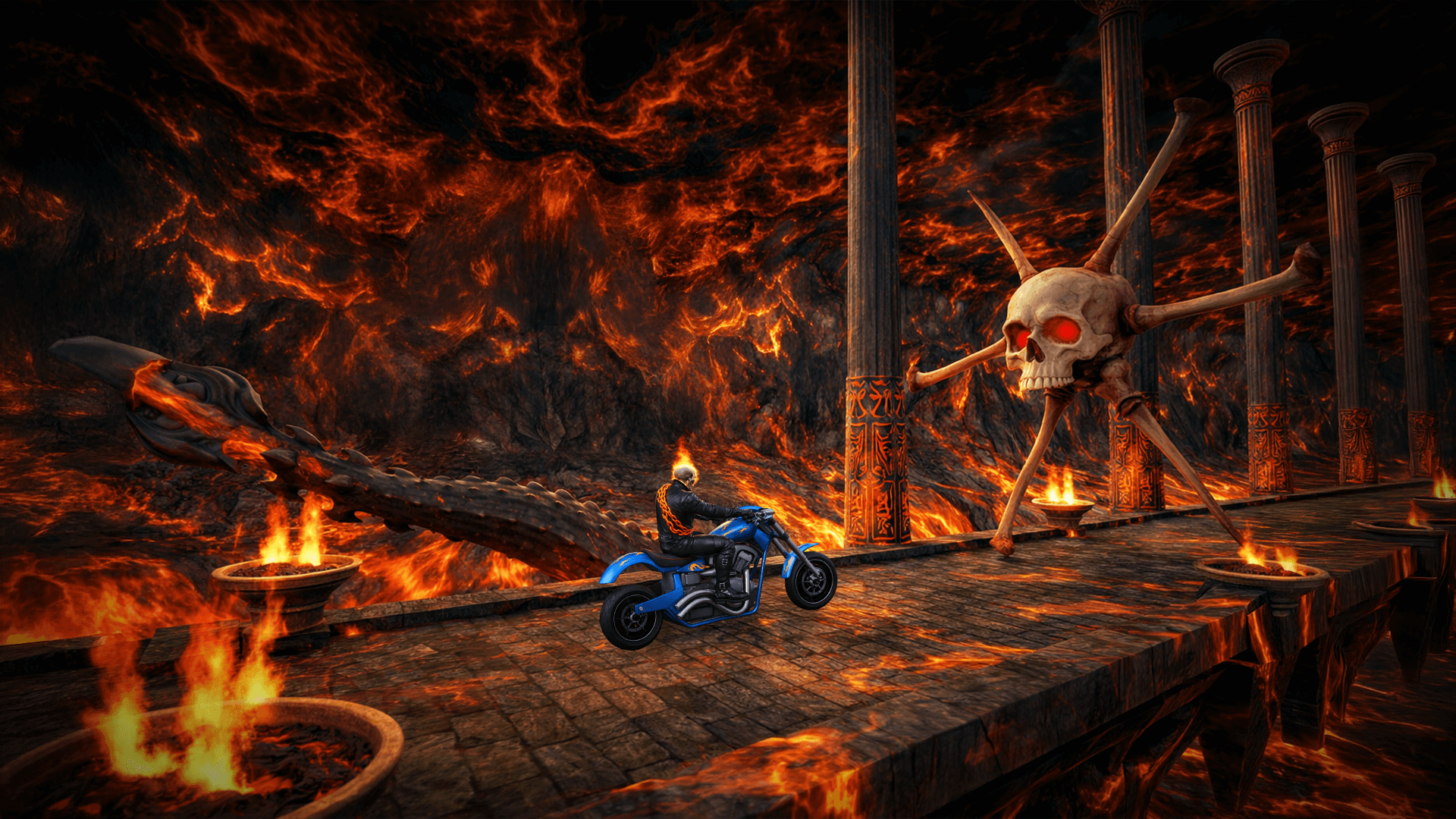 Deadly Rider Mobile Game Devil Rider: Motorcycle Racing & Survival Bike Game – Race, Dodge ...
