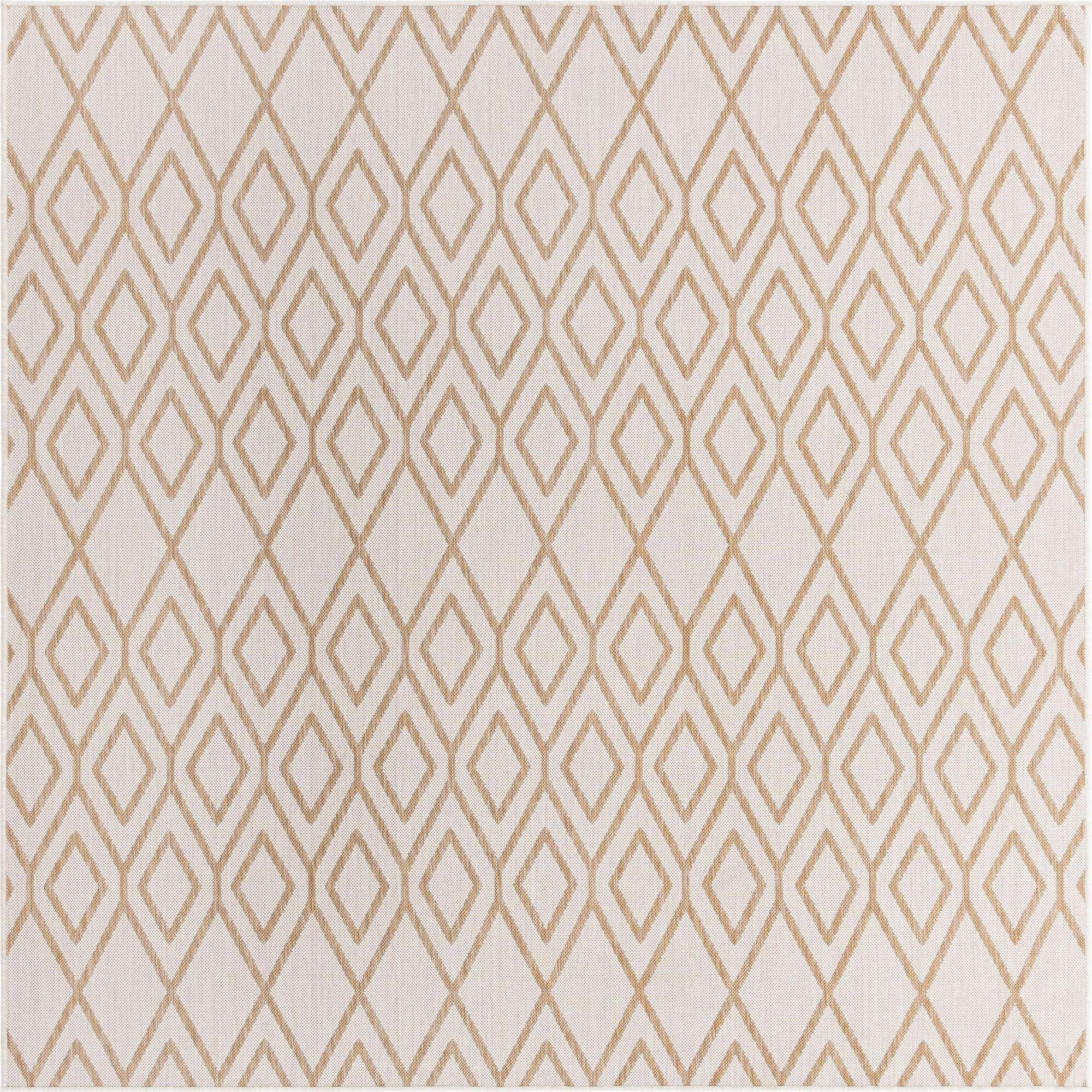Jill Zarin Outdoor Collection Area Rug - Turks and Caicos (7' 10" Square Beige/Brown)