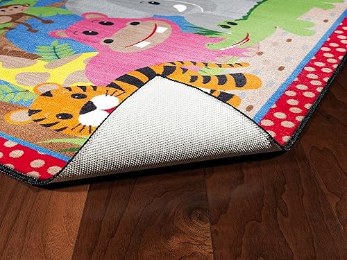 Miniatura 75 de Flagship Carpets Alfombra antideslizante para niños y bebés, para aprendizaje en casa o aula, sala de juegos o dormitorio de niños, 5 x 8 pies