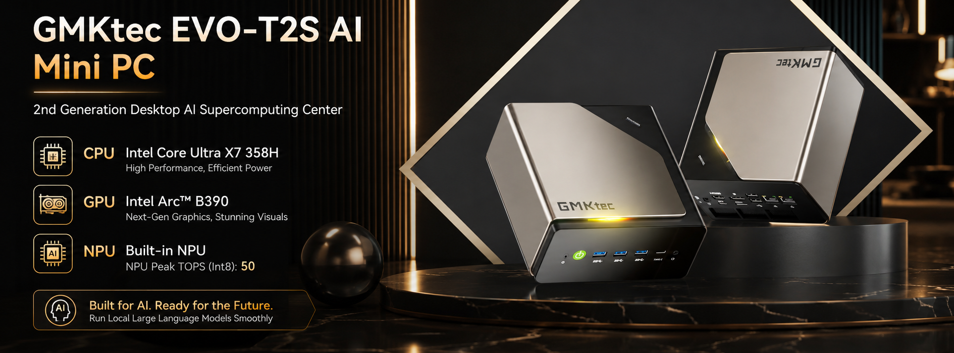 Amazon.com: GMKtec EVO-T2S Mini PC AI Ultra X7 Processor 358H (Arc