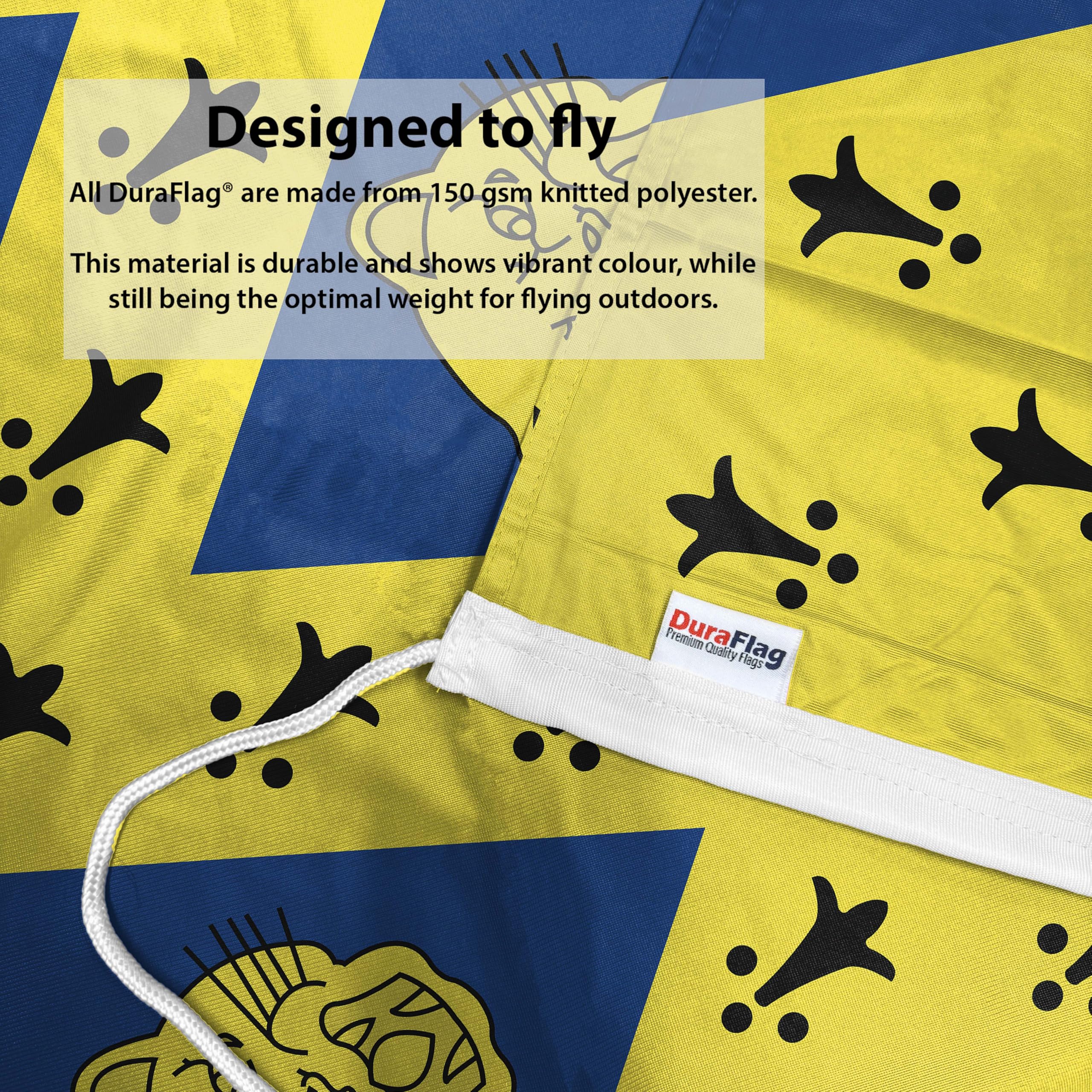 DuraFlag Shropshire New 5ft x 3ft with Rope and Toggled - Premium Quality 5x3 County Flags, 5ft x 3ft (150cm x 90cm) - Image 3