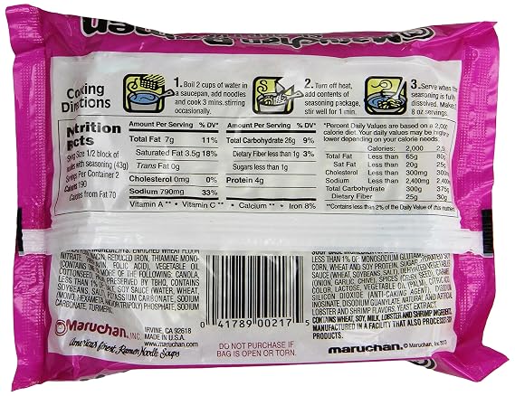 Maruchan Ramen Noodle Soup, Shrimp Flavor, 3 oz,(24 ct)