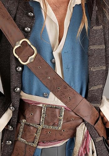Miniatura 7 de Disfraz auténtico de capitán Jack Sparrow para hombre de talla grande