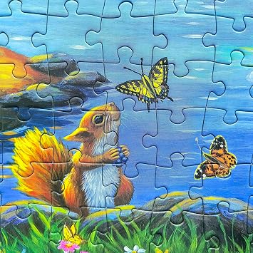 300 Piece Puzzles for Adults Large Piece - Jigsaw Puzzles for Kids Seniors - Lakeside Evening Licensed by Bridget Voth