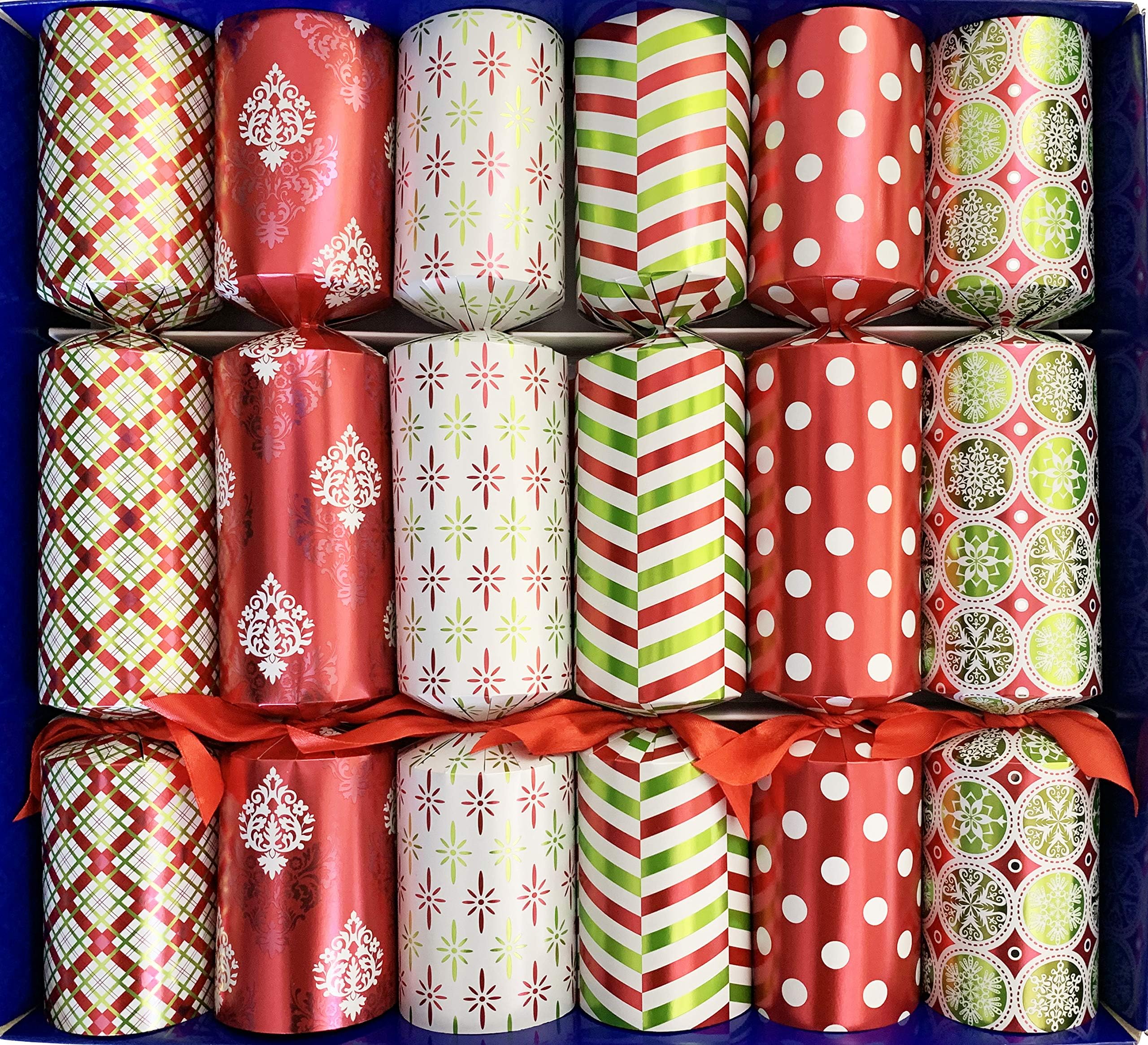 8 x 12" Robin Reed Fill Your Own Christmas Crackers - Bows and Berries