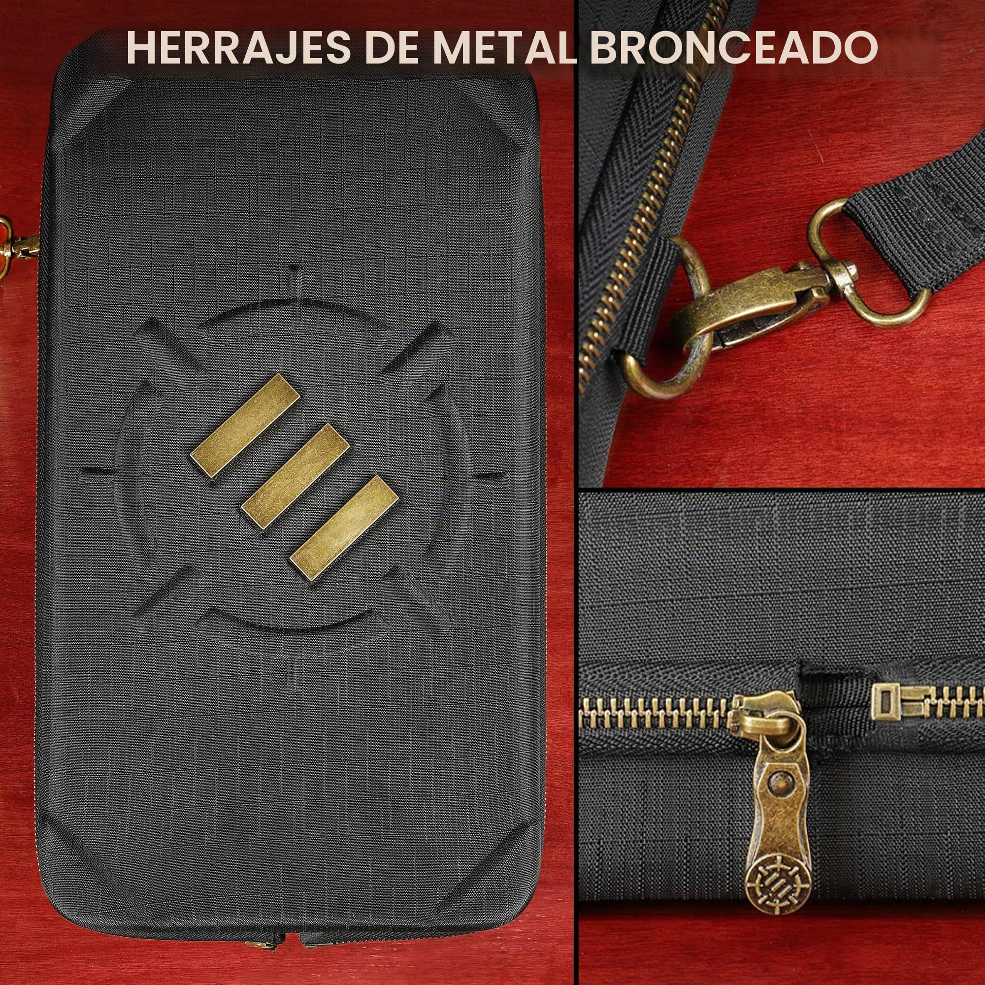 ENHANCE Tabletop DND Estuche de Dados y Bandeja para Tirar Dados - Almacenamiento de Dados para Dados de RPG con diseño Resistente, Interior Suave, y Bolsillos organizadores (Capacidad de 500 Dados)