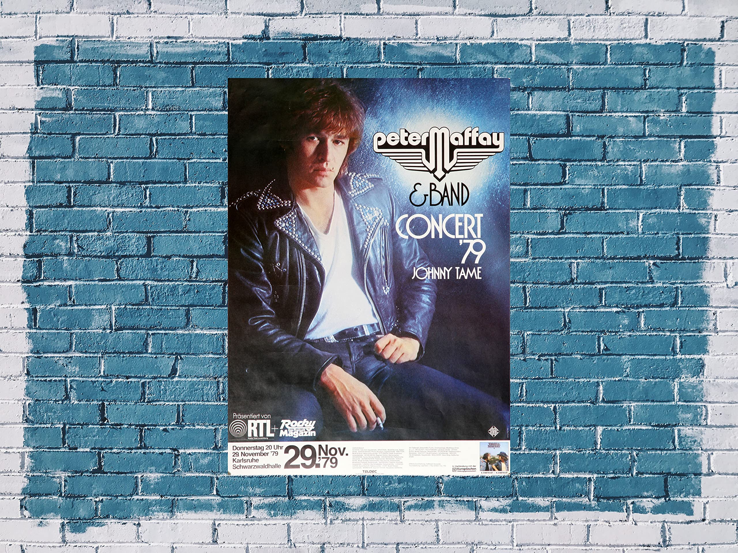 Premium Poster/Plakat | DIN A1 | Wanddeko | Live Konzert Veranstaltung » Peter Maffay & Band - In Concert, Karlsruhe 1979 «