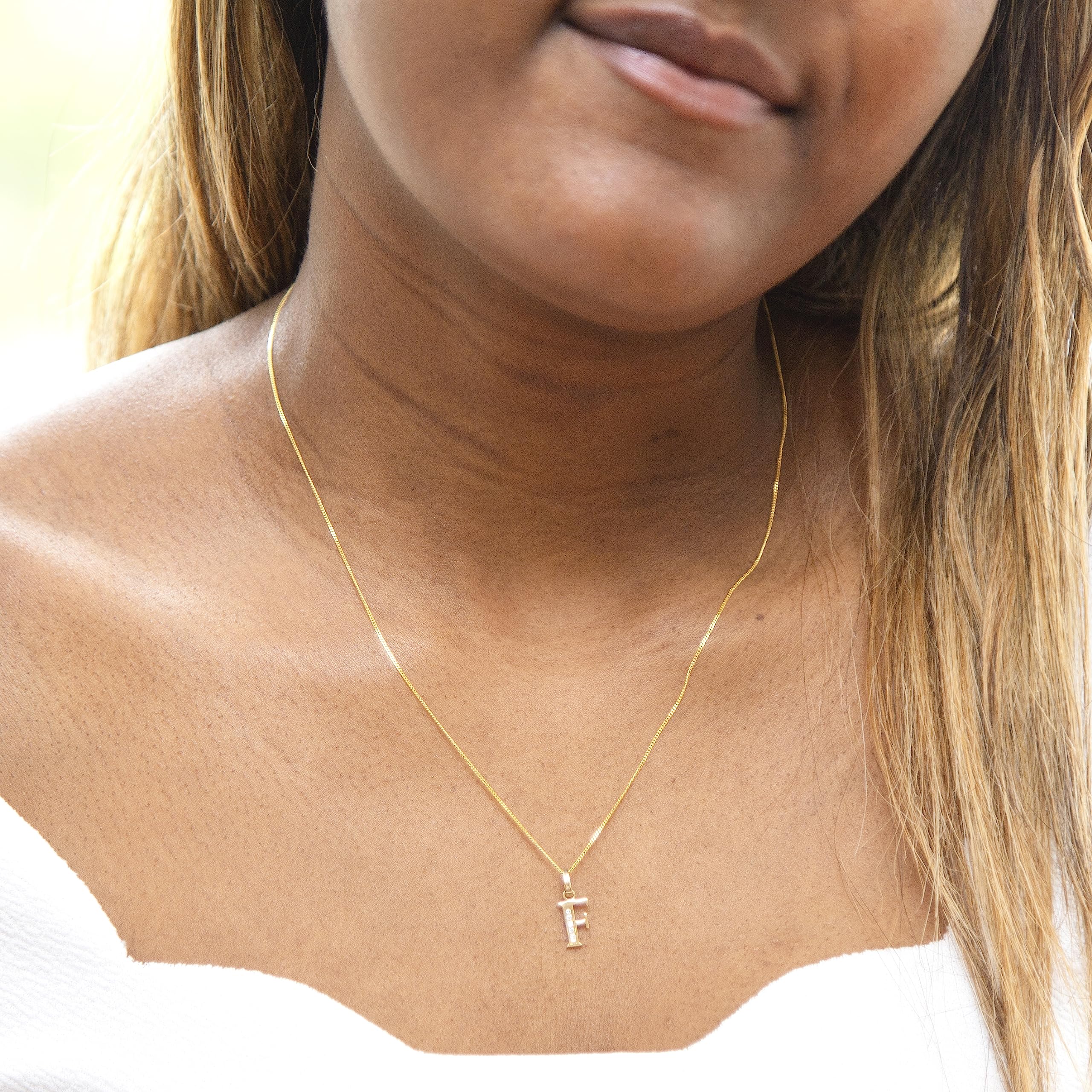 Collana con Pendente da Donna in Oro Giallo 9K (375) con Zirconia Cubica