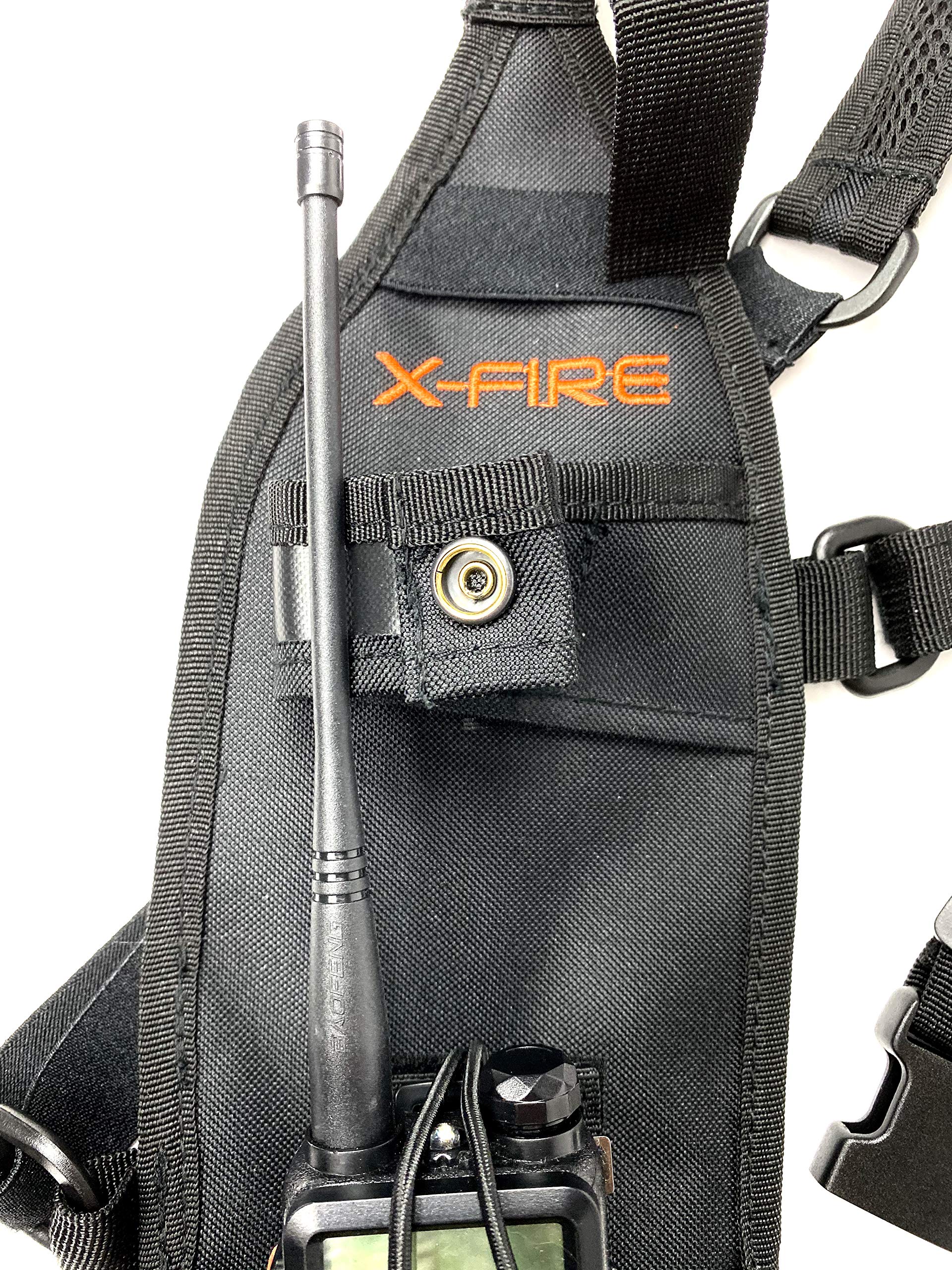 XFIRE® Radio Vest Chaleco Chest Harness Universal Holder Rig for Portable TwoWay Radio Walkie