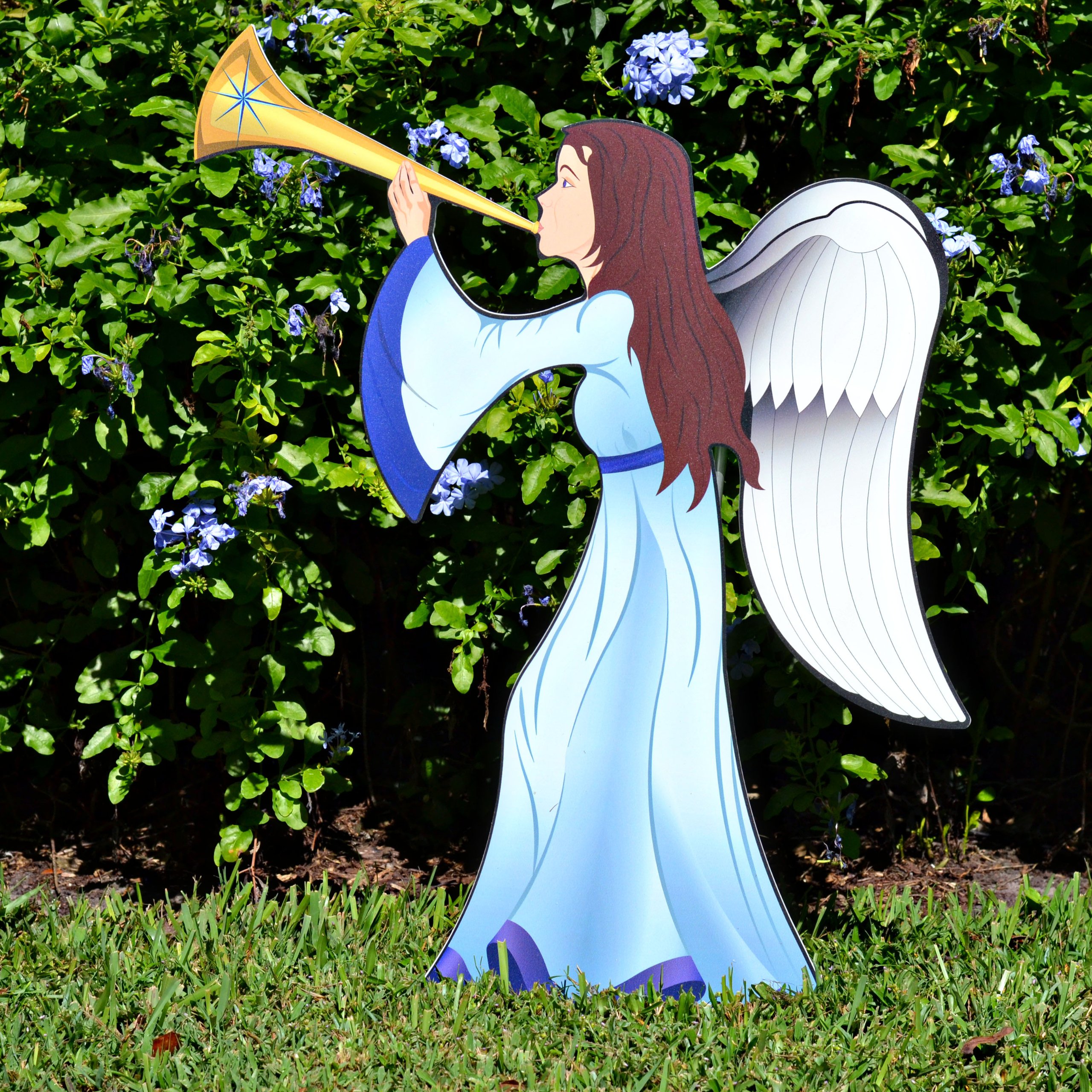 Teak Isle Printed Nativity Angel 2 Piece Set