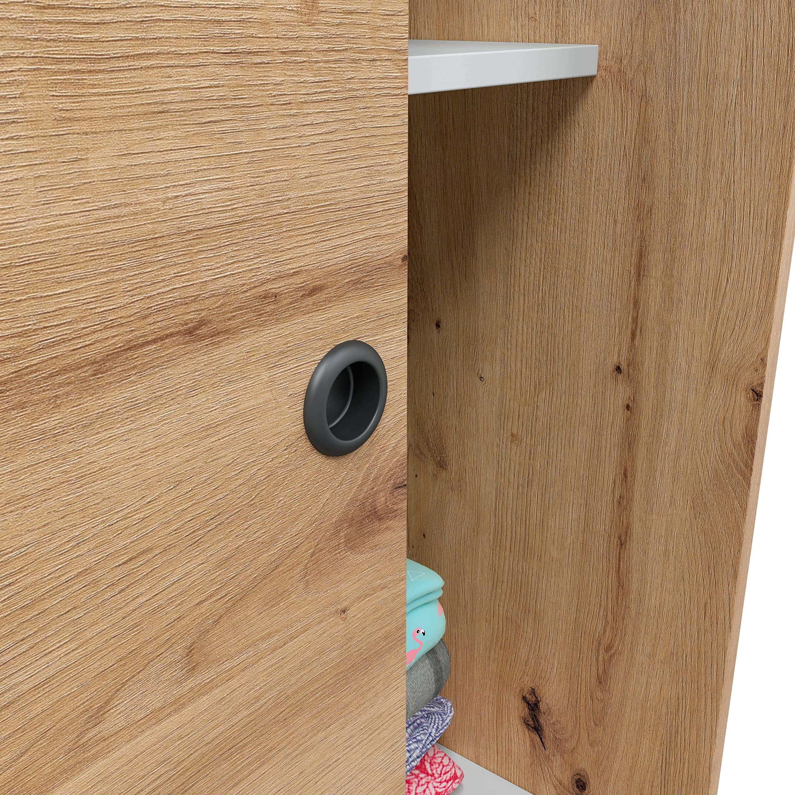 Habitdesign Modèle Enzo Armoire 2 Portes coulissantes 200 x 120 x 50 cm