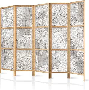 Paravento 3 Ante Con Stampa Piante - 135x172 Cm, Leggero E Pieghevole - Foto 4