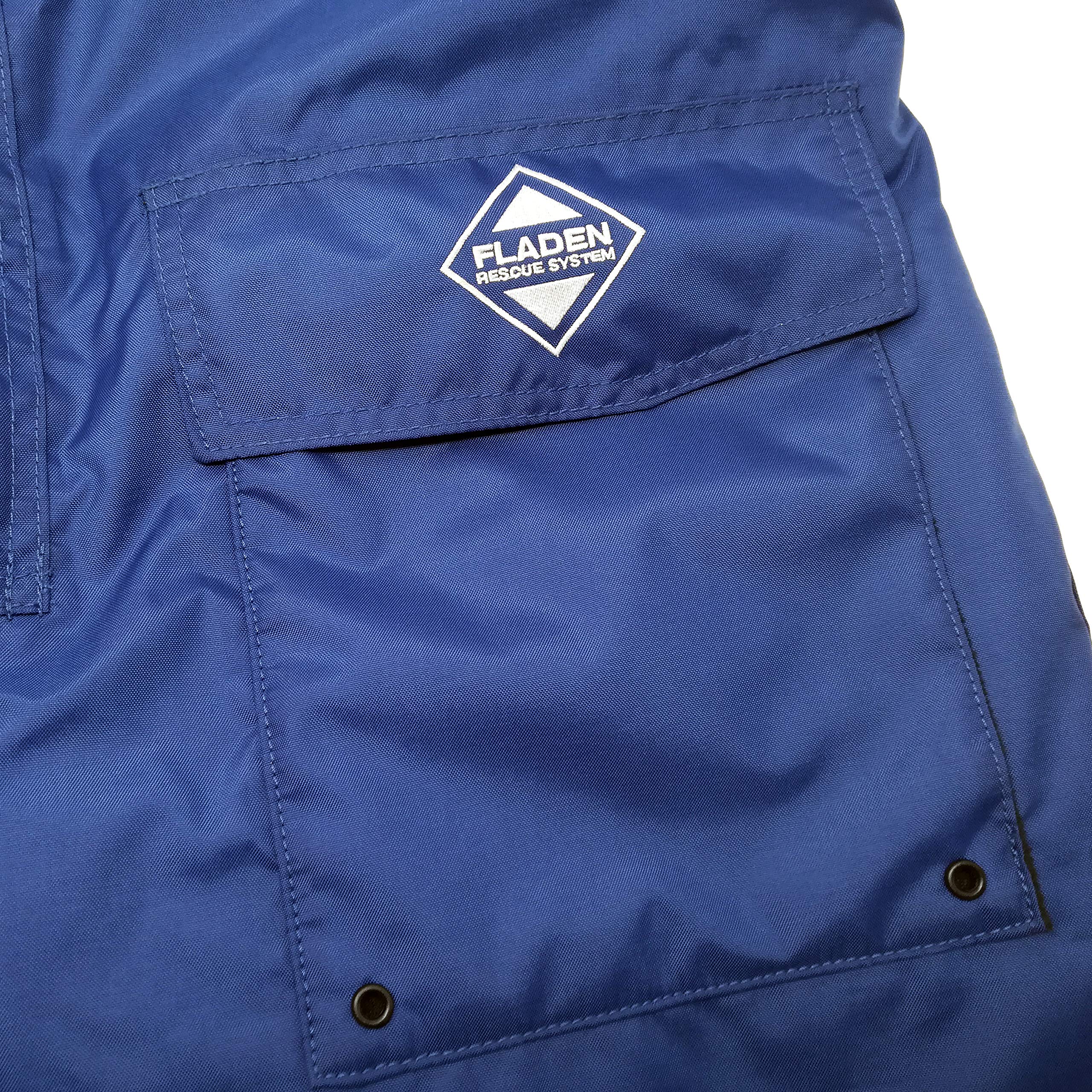 Fladen Rescue-System – 50N 857 Schwimmhose und Trägerhose ITW Nexus Schnallen verstellbare Träger – Marine Auftrieb und Thermoschutz imprägniert mit Bionic ECO Finish – ISO 12402-6 Zertifiziert
