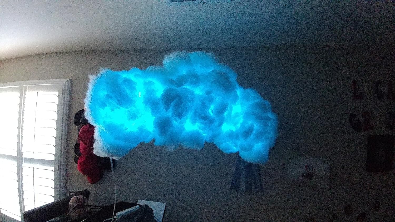Handmade Large Cloud Light LED Multi-Color w/Remote