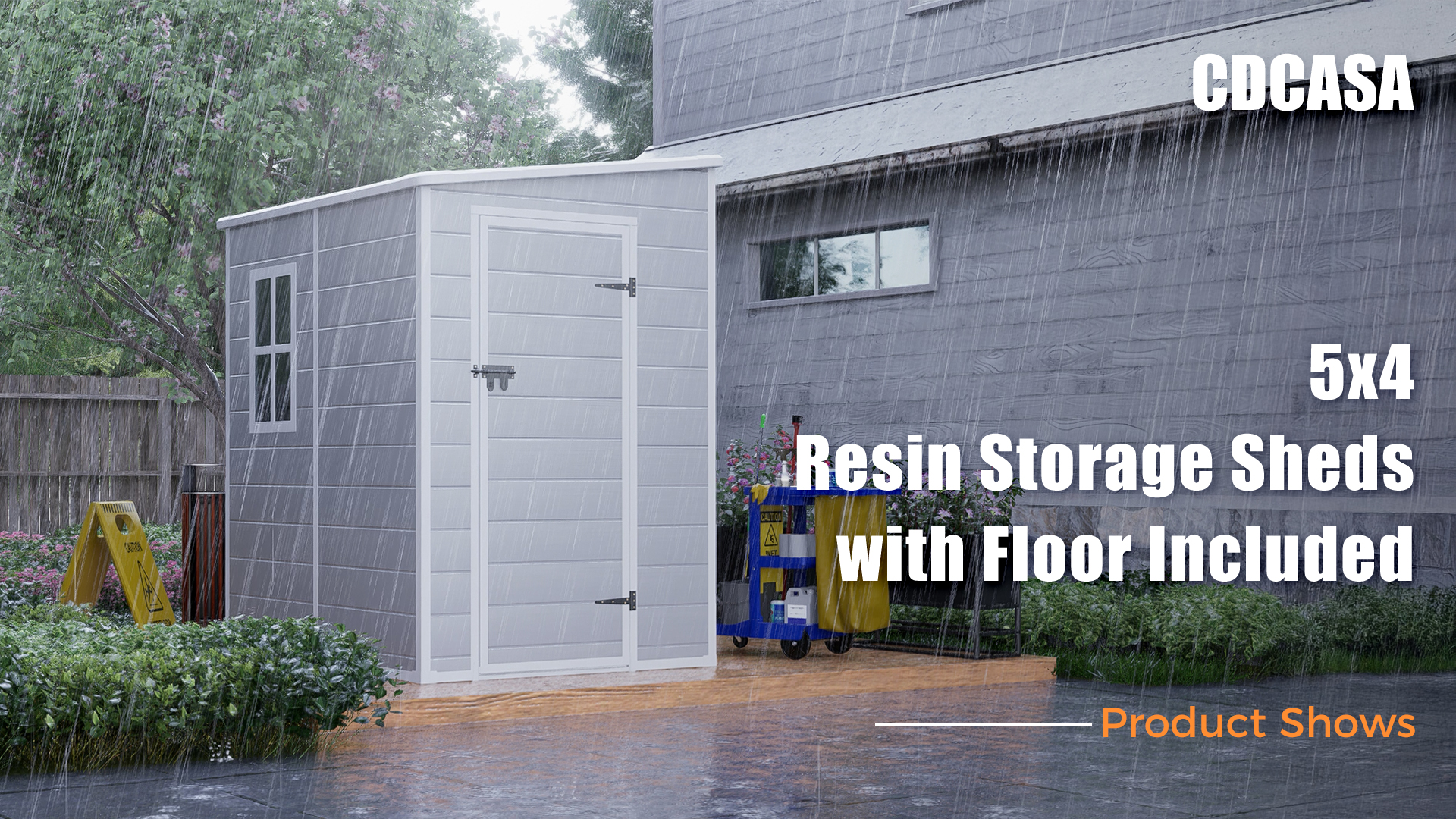 Amazon.com : CDCASA 5x4 FT Storage Shed, Waterproof Resin Outdoor