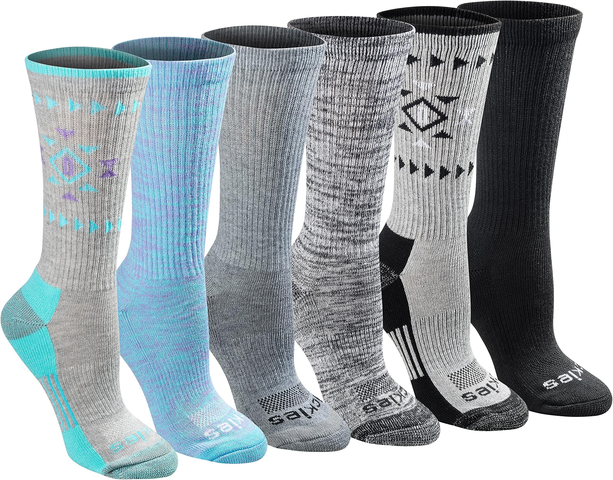 Women's Dri-Tech Fashion Moisture Control Crew Socks (6, 12 Pairs)