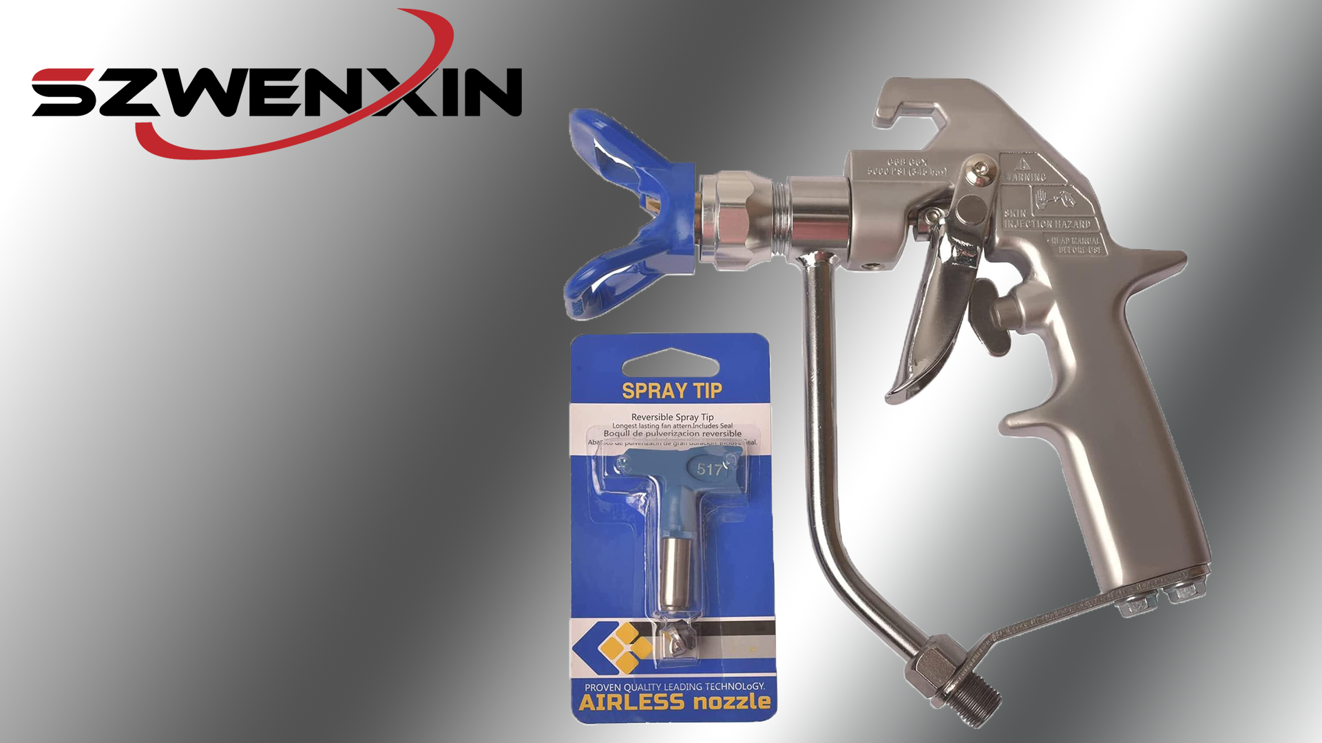 Amazon.com : SZWENXIN 5000PSI Airless Paint Spray Gun with Tip