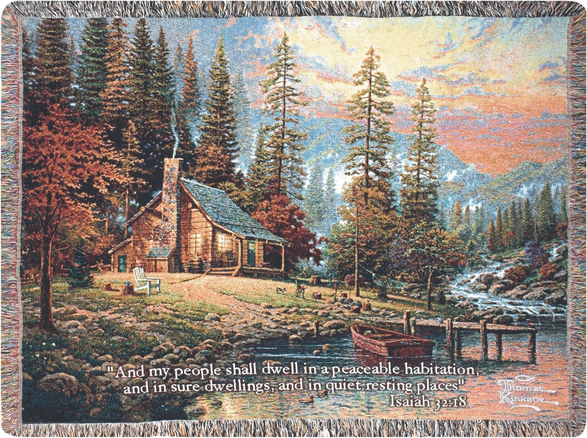 Manual Woodworkers Angel Of Light Tapestry Throw – 50 X 60 Inch Inspirational Bedspread, Made In USA - View #6