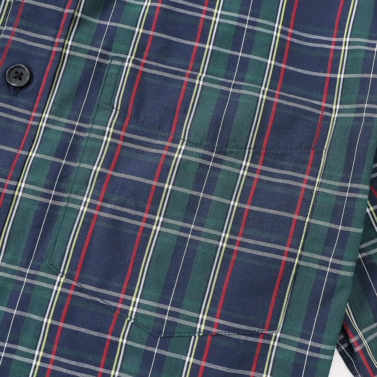 Dubinik® Mens Long Sleeve Button Down Shirts Plaid Casual Work Cotton Vintage Soft with Pocket Regular Fit - Image 5