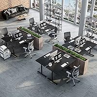 Vista 8 de It's_Organized Gaming Desk 60 Inch Large Manual Height Adjustable Black Gaming Computer Desk, Home Office Standing Table Long Computer Sturdy