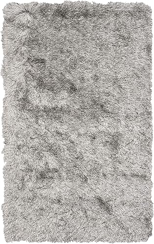 Miniatura 2 de Safavieh Colección Paris Shag, alfombra de poliéster, Polipropileno, Plateado