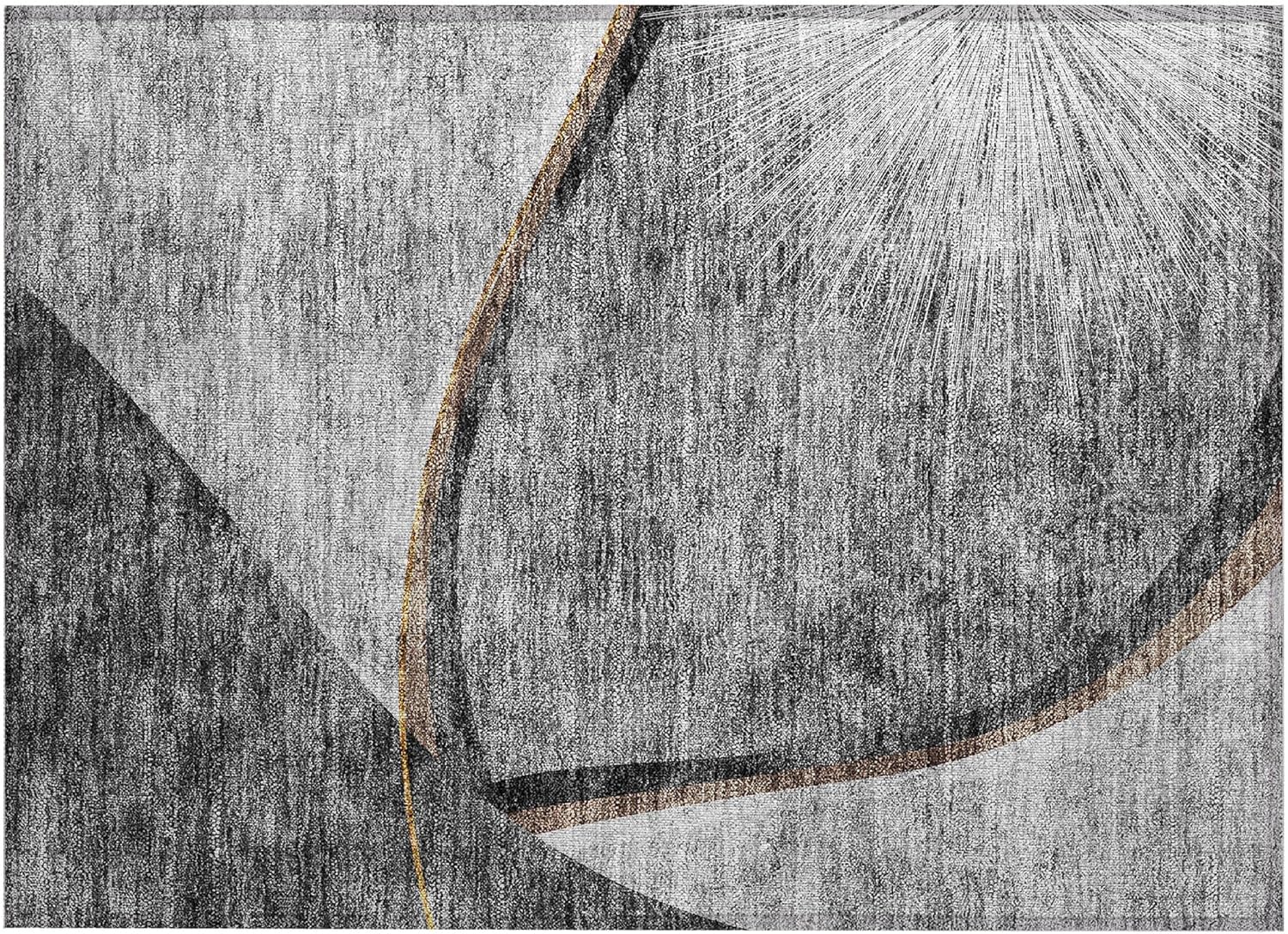 Addison Rugs Chantille ACN701 Gray 1'8" x 2'6" Indoor Outdoor Area Rug, Easy Clean, Machine Washable, Non Shedding, Bedroom, Entry, Living Room, Dining Room, Kitchen, Patio Rug