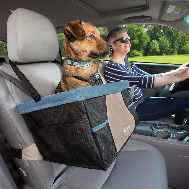 Foto 5 de 7 de Kurgo Rover, Asiento de Coche para Perros, Asiento Elevador para Mascotas, Incluye Correa de Seguridad