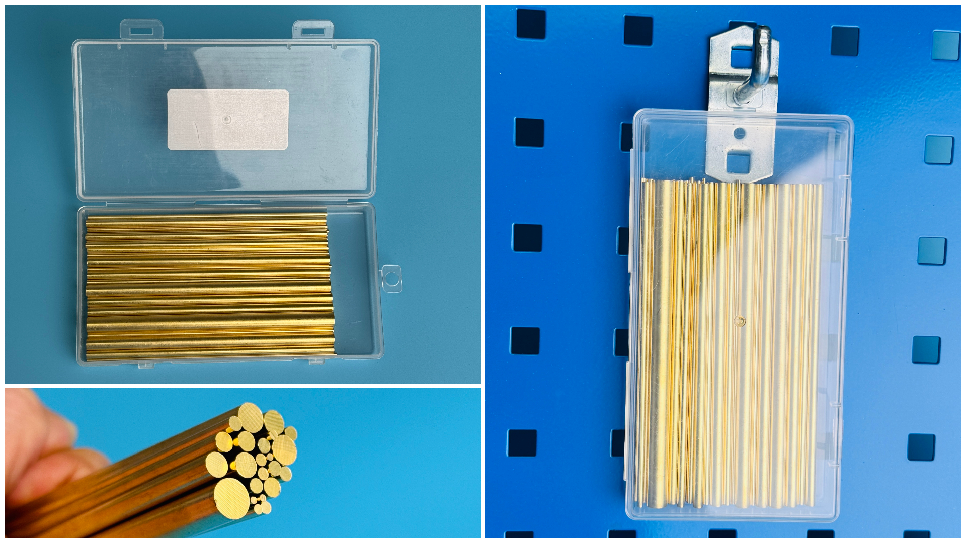 Image of Brass Rods 1.5, 2, 2.5, 3, 4, 5, 6, 8mm, L=120mm 24 Pcs Assortment for Knife Making Knife Handles Pins Stock Knife Scale Solid Round Dowel Rivet Gunsmithing Crafts Modeling Hobby Varied Dia.