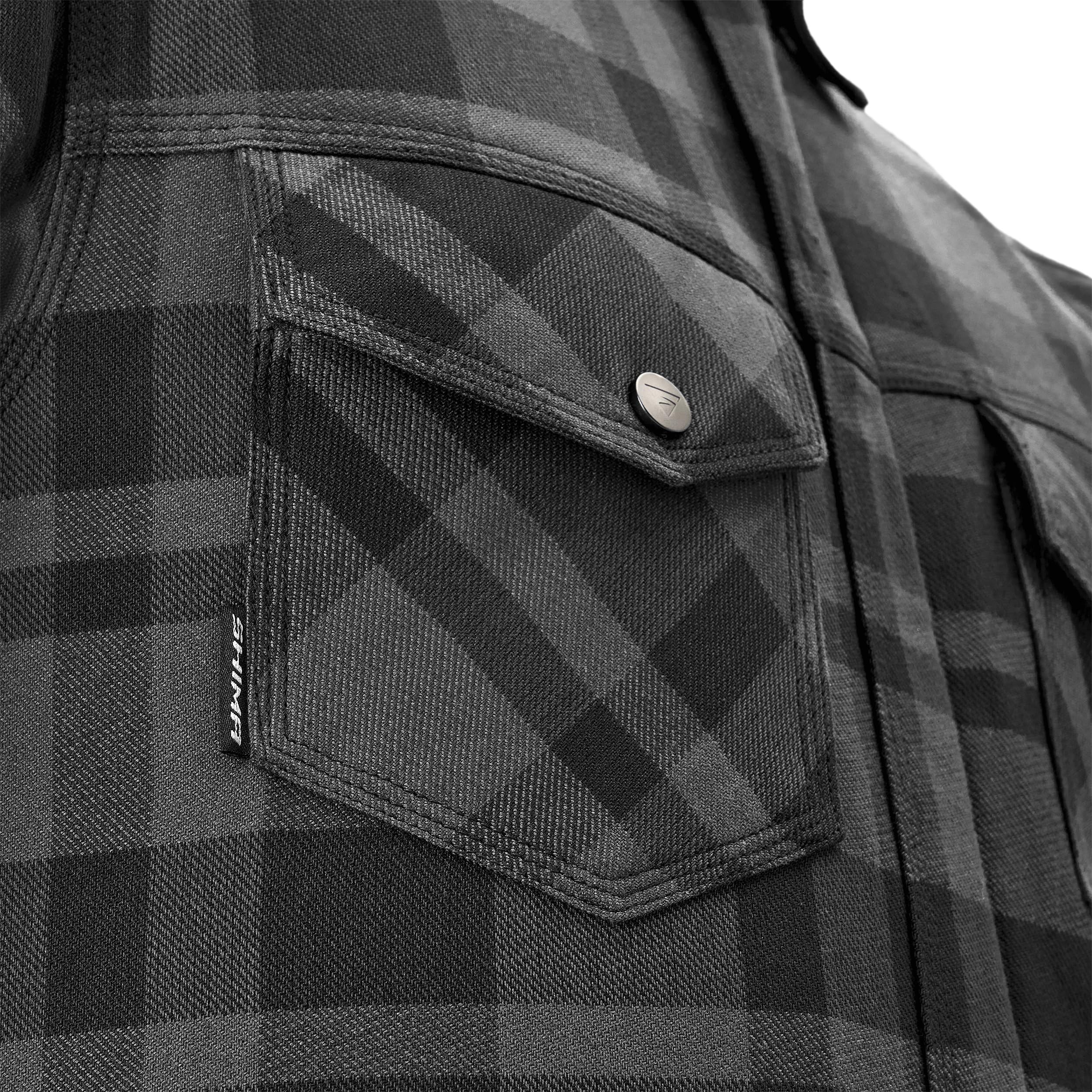 SHIMA RENEGADE Motorradhemden Herren und Damen - Motorrad Kariertes Hemd mit Protektoren Jacke Flanell Lumber Aramid | Wetterfester Fahrkomfort