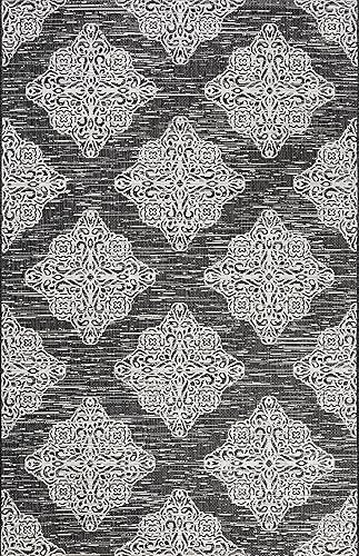 Miniatura 2 de Eyely BMS121B-3 - Alfombra decorativa de Santa Mónica para interiores y exteriores, estilo casual, costera, de transición, dormitorio, cocina, patio