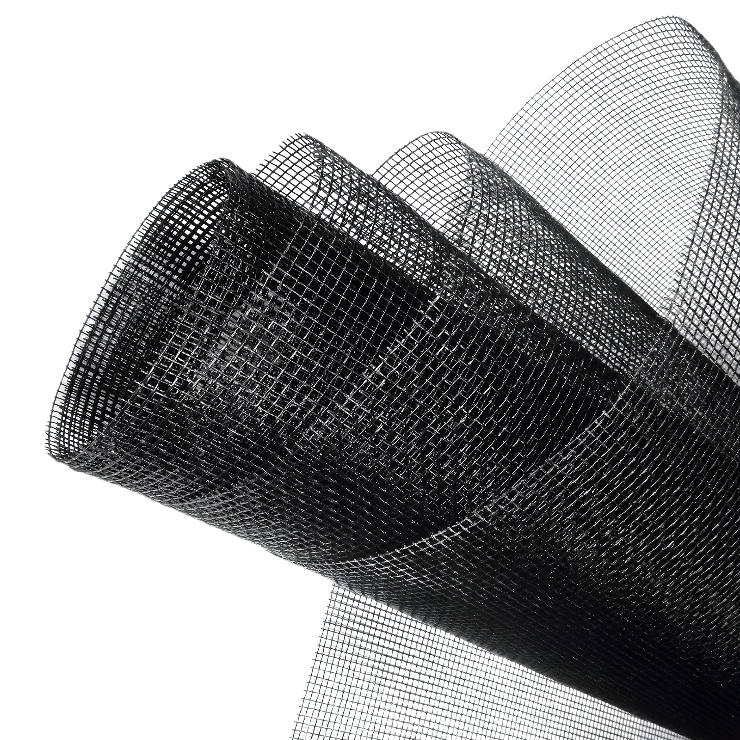 Black, 48" x 118" Window Screen and Screen Door Replacement Mesh, Fiberglass Window Screen Mesh, Screening for Window, Door and Patio