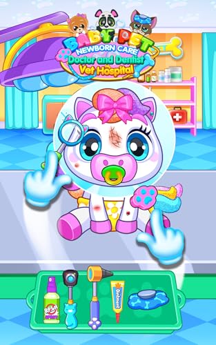 Baby Pet Vet Dentist Doctor Salon – Pets Newborn Care Hospital
