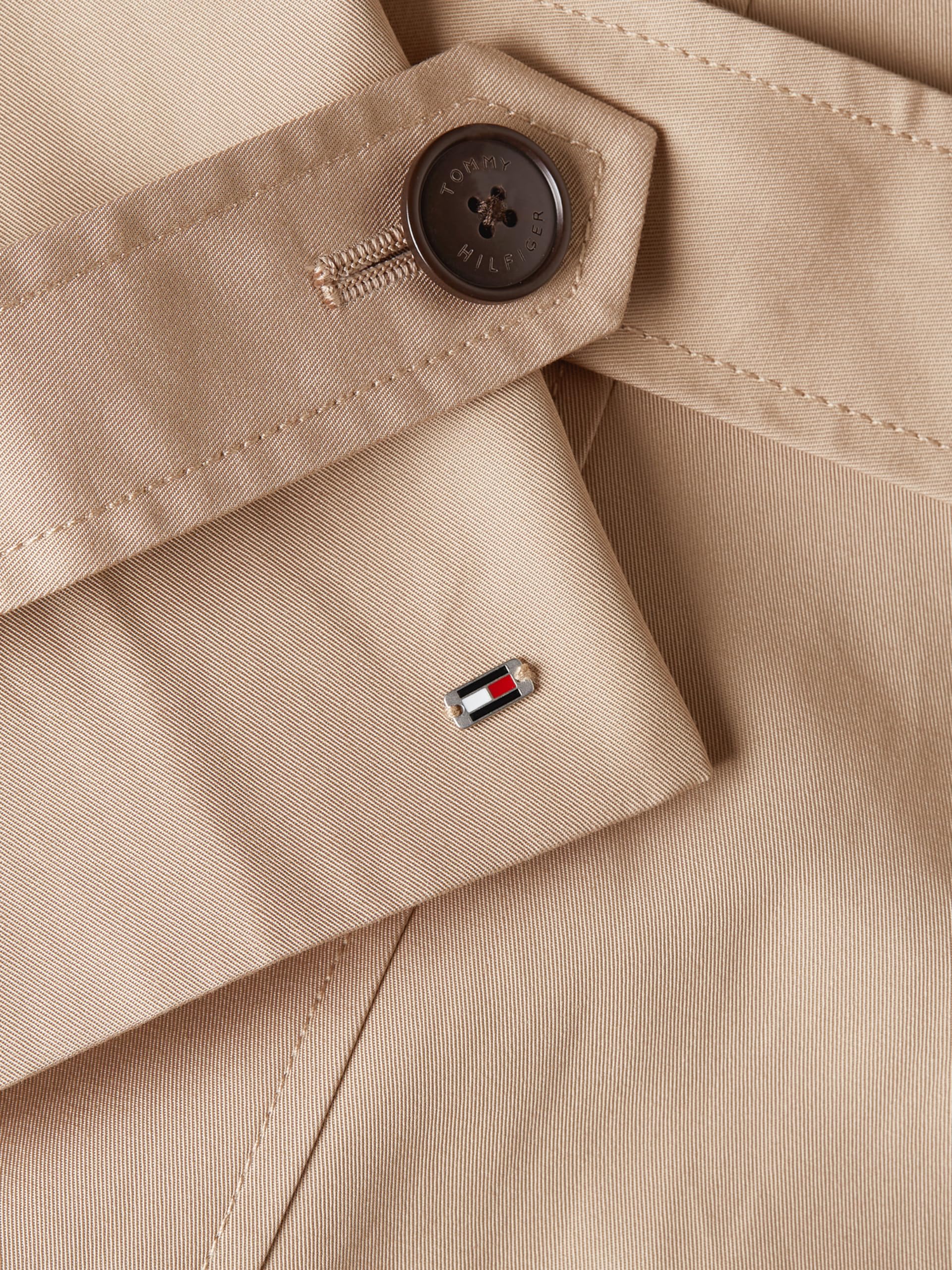 Tommy Hilfiger Gabardina Mujer Cotton Slim Fit corta