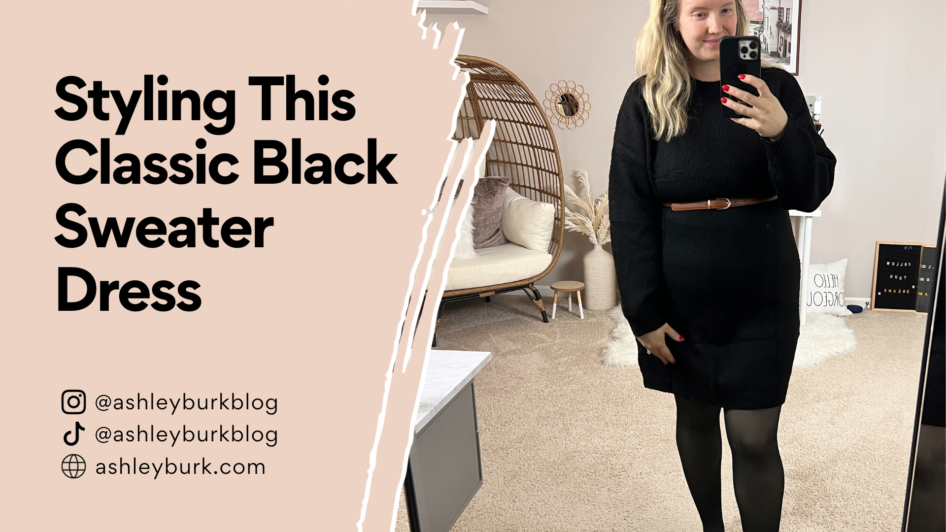 Watch Classic Black Sweater Dress for Winter Occasions on Amazon Live