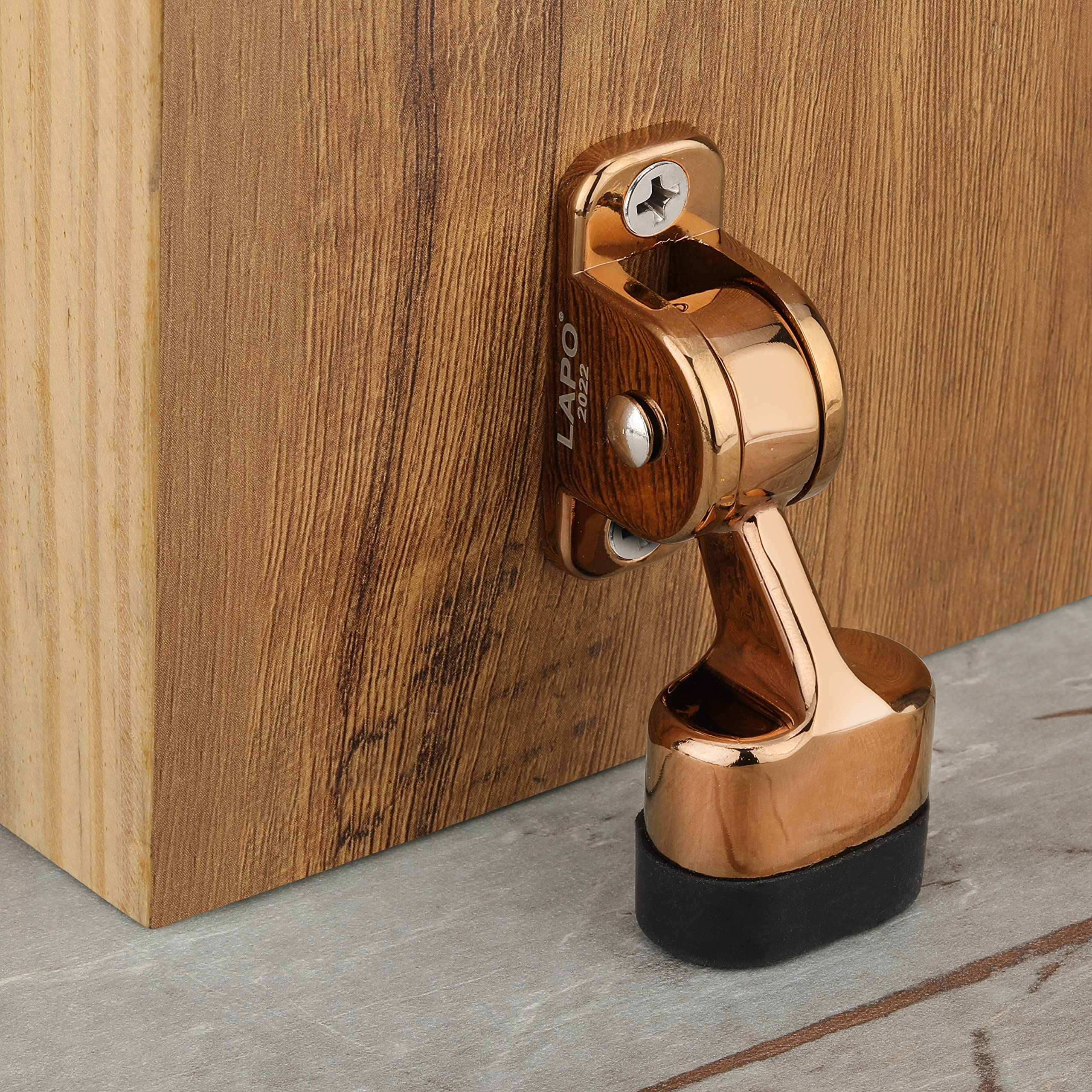 LAPO Premium 3 Inch Rubber Door Stopper with Screw | Heavy Duty Wooden Door Stopper for Home, Office, Hotel | Black Finish | Strong Grip Door Holder for All Surfaces (Pack of 1) — Amazon image 12