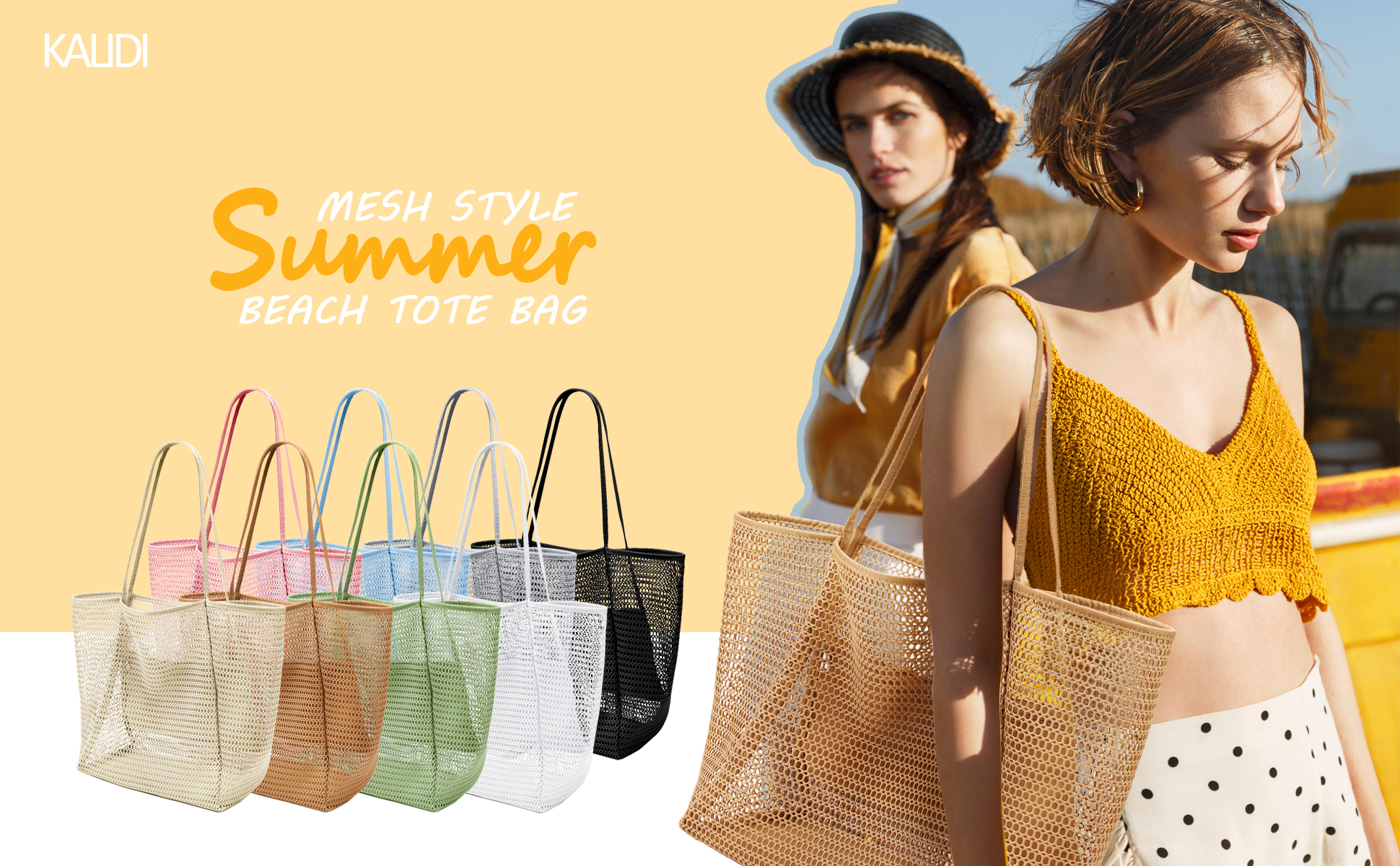 Bolsa Tote de Malla Nylon Plegable para Playa 23L miniatura 7