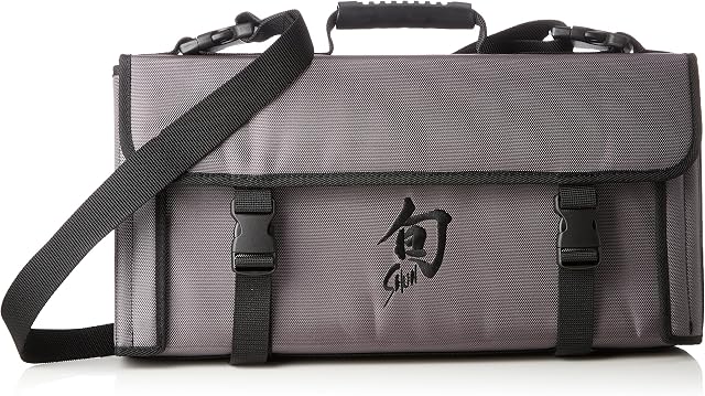 KAI Shun Premium duża torba na 9 dużych i 8 małych noży, wymiary po otwarciu 102 x 49 cm, zamknięta 50 x 27 x 10 cm  torba na noże kuchenne