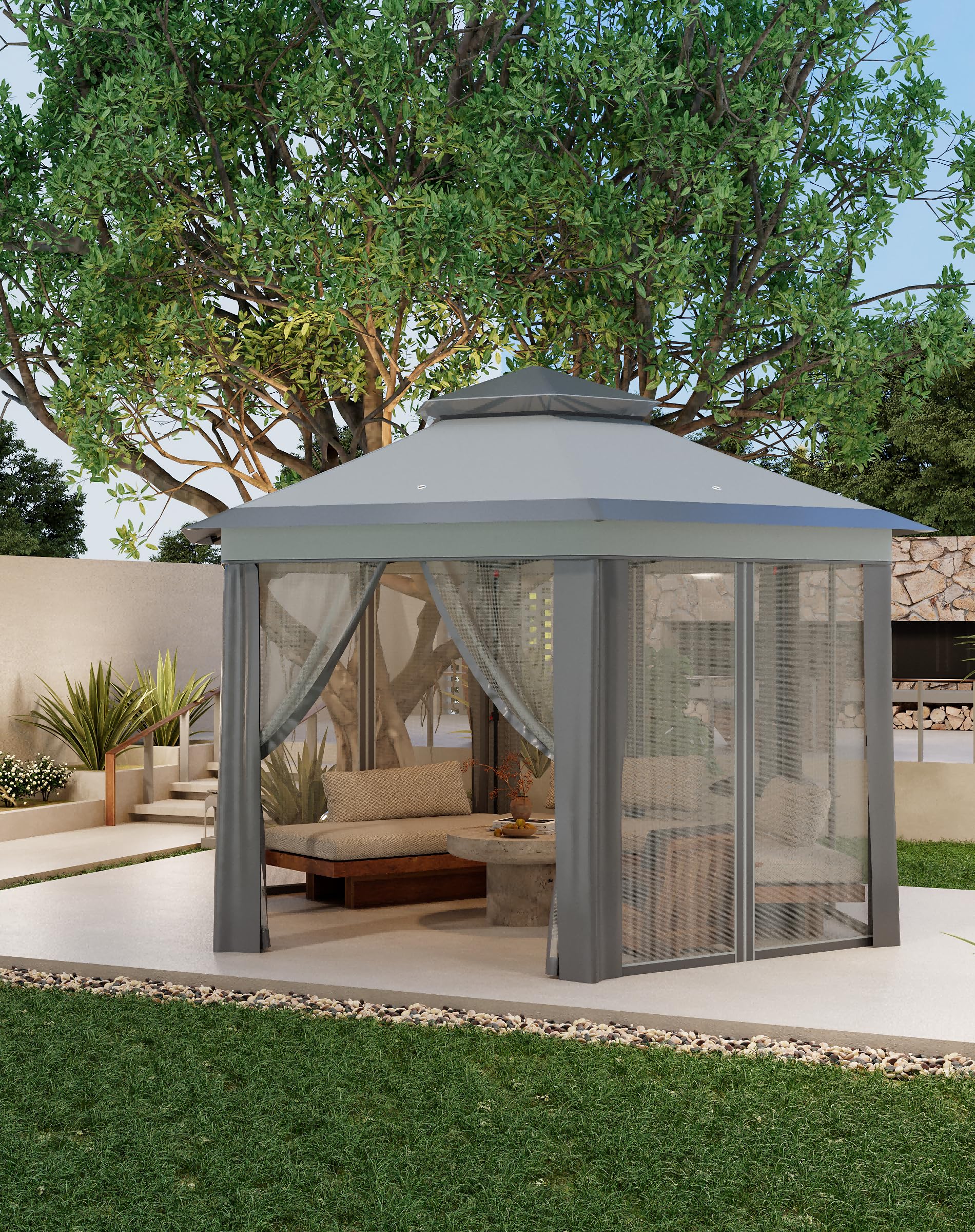 Snapklik.com : Hipicute 13 X 13 Ft Pop Up Hexagonal Gazebo, Outdoor