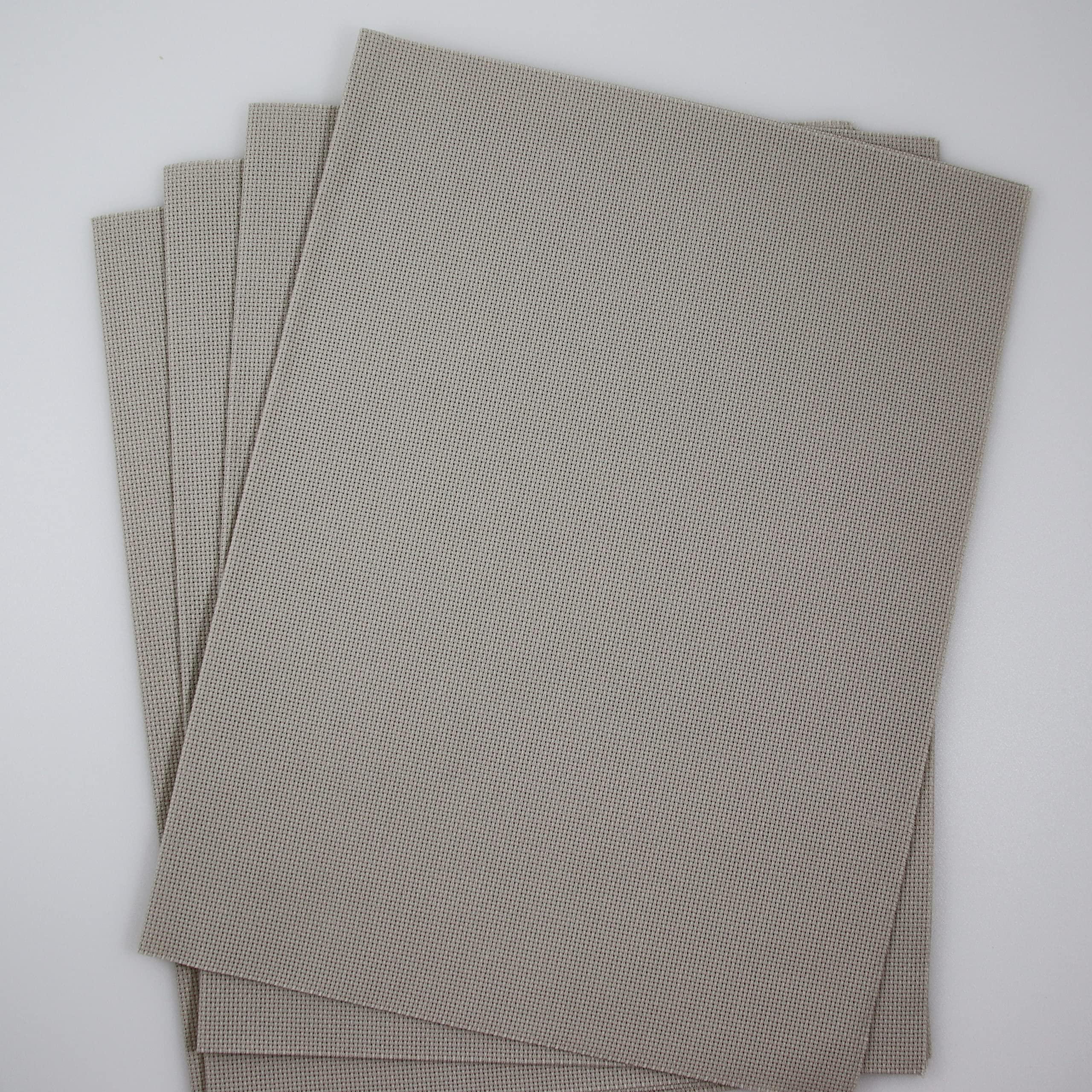 KCS 4/6 pc of 12" x 18" 18CT Counted Cotton Aida Cloth Cross Stitch Fabric (4 pc, Pearl Grey vy it)