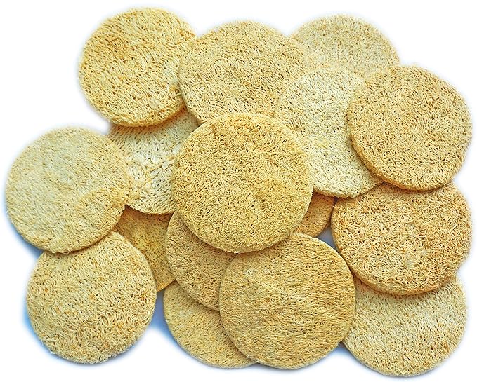 18 Pack Natural Loofah Sponge Exfoliating Face Pads Facial Body