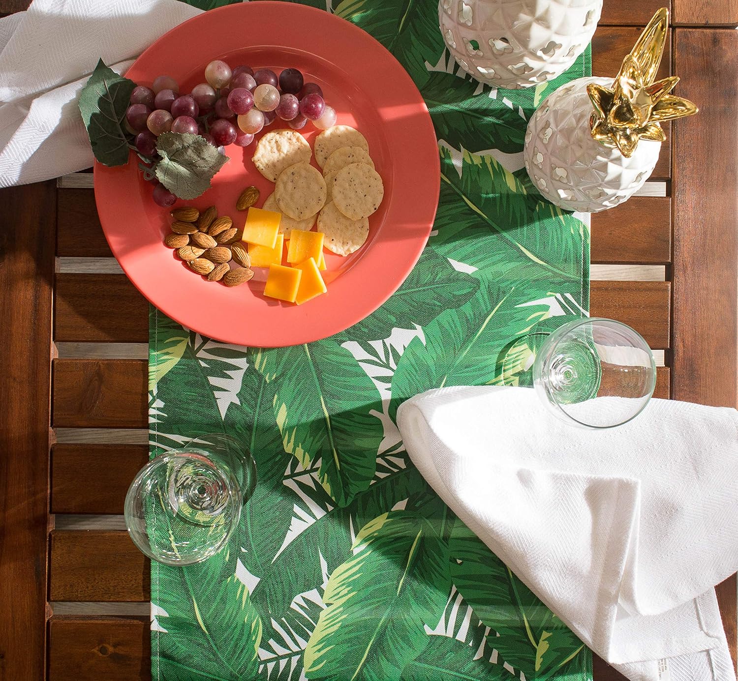 🔥 DII Outdoor Tabletop Collection, Stain Resistant & Waterproof, 14x108, Banana Leaf 40% оƒƒ Dіѕсоunt DII Outdoor Tabletop Collection, Stain Resistant & Waterproof, 14x108, Banana Leaf