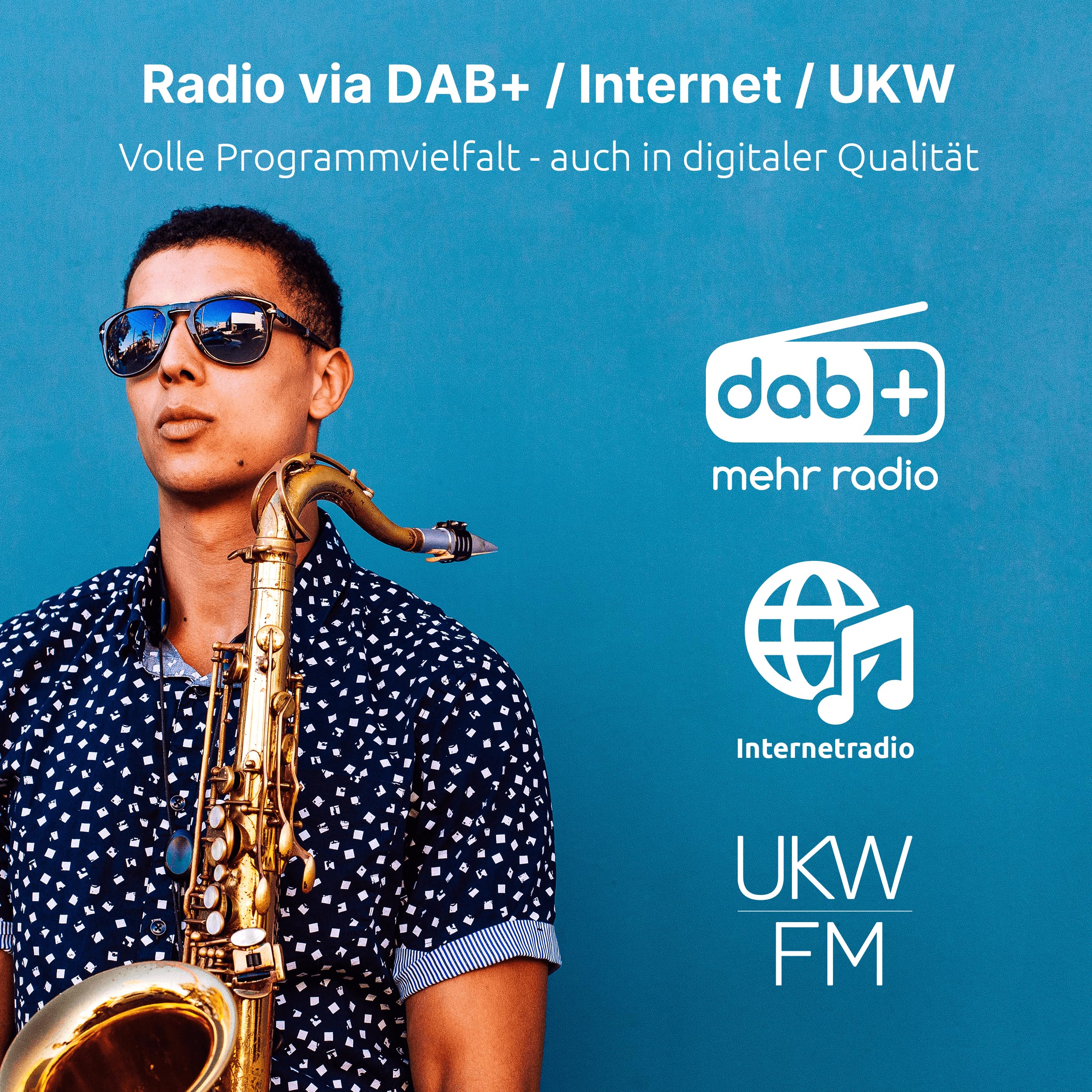 TechniSat DIGITRADIO 425 - Premium Radio mit 40 Watt Stereo Lautsprecher (DAB+, WLAN Internetradio, CD, Bluetooth, großes 4,3 Zoll Farbdisplay, Musik-Streaming, Front aus eloxiertem Aluminium)