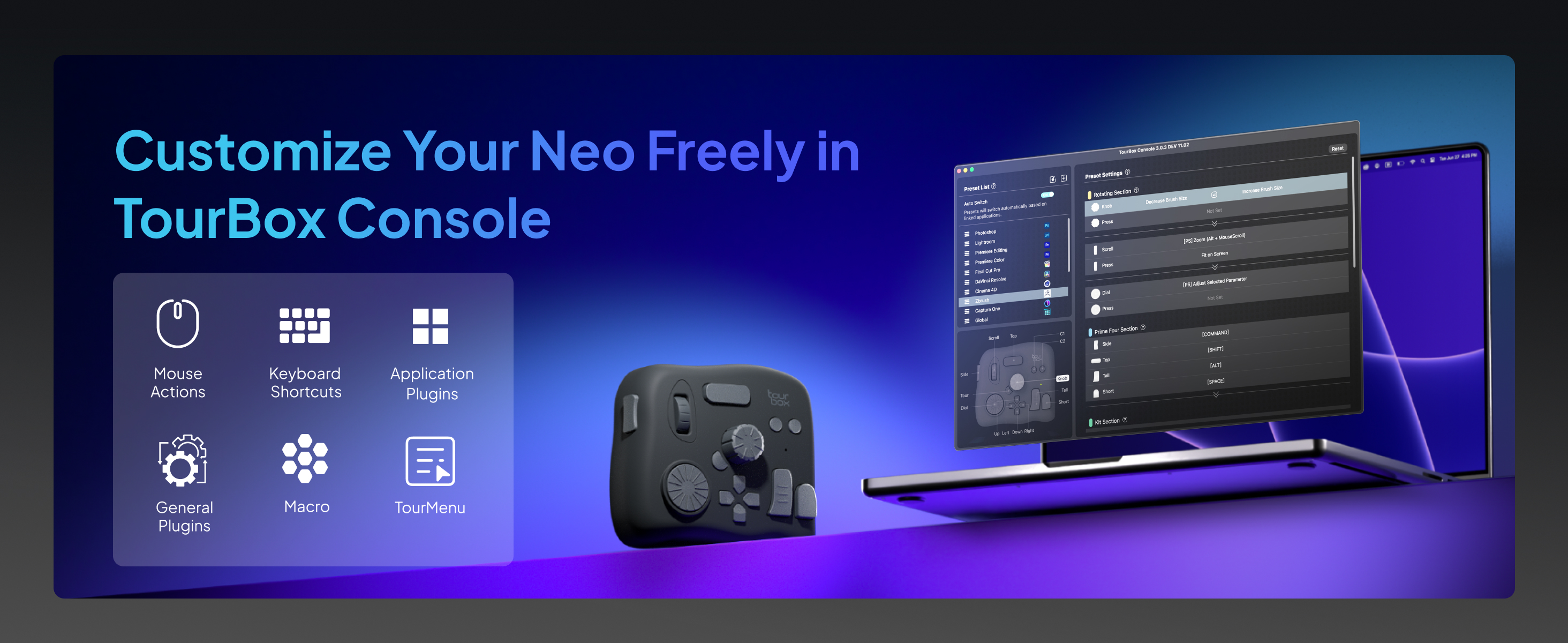 Amazon.com: TourBox NEO - Customizable Editing Controller, Photo