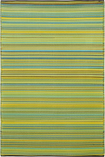 Miniatura 2 de Alfombra reversible Fab Habitat, para uso en interior y exterior, resistente a las manchas, fácil de limpiar, resistente a la intemperie, alfombra