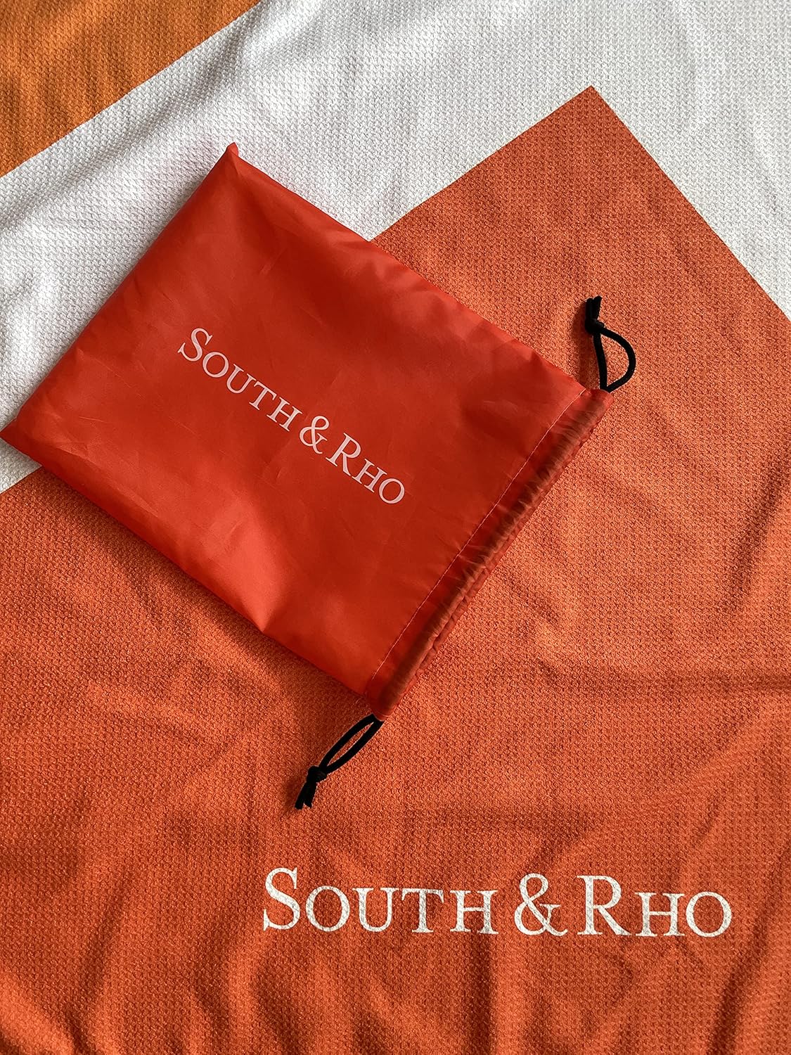 South & Rho Premium Luxury Oversized 68 x 36 XL Sand Free Quick Dry Microfiber Beach Travel Pool Towel (Pineapple Punch Orange)